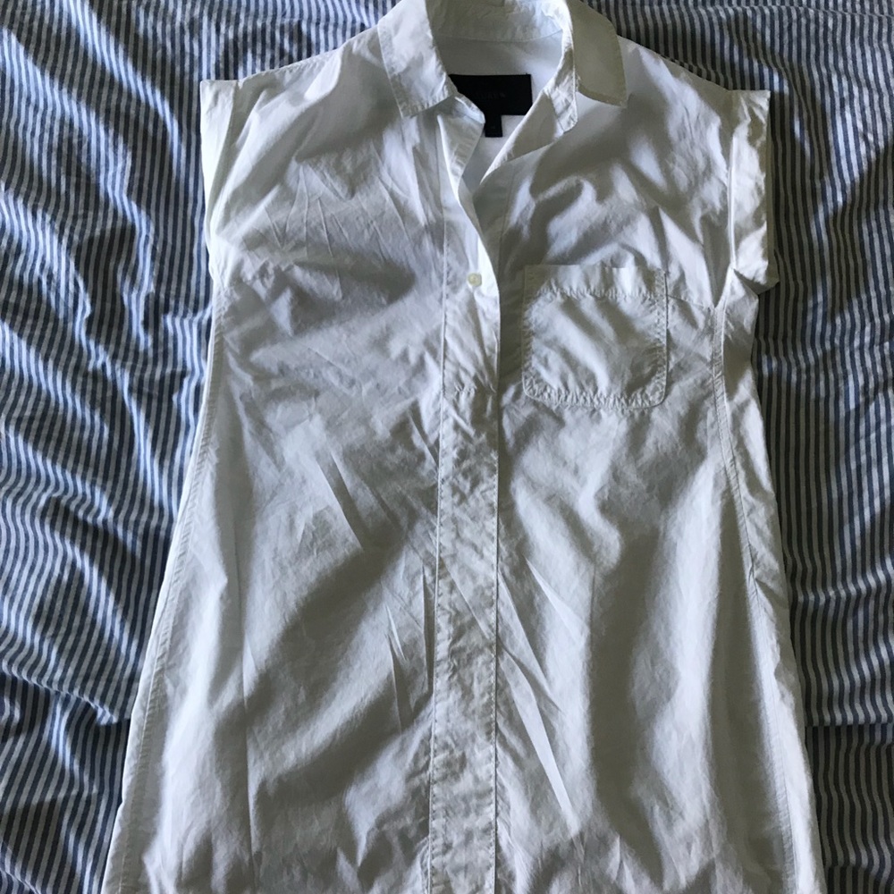J. Crew shirt dress in white